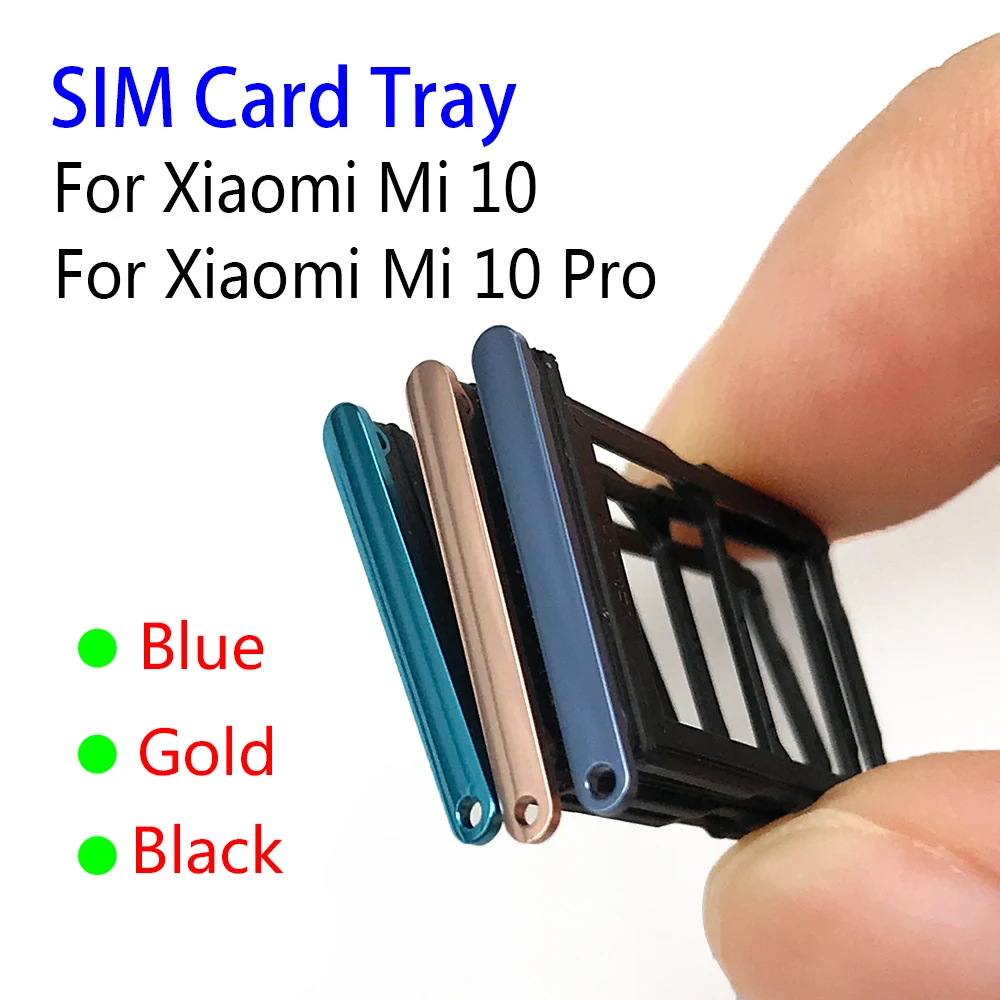 Bandeja con ranura para tarjeta Sim de repuesto para Xiaomi Mi 10, Mi10 Pro, Mi 10T Lite