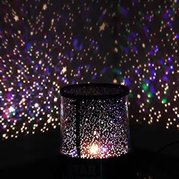 

Romantic Black Star Projector Led Colorful Night Light Kids Birthday For Baby Sleeping Gift Light Christmas Q9E5