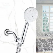 Shower Head High Pressure 3 Function Spray Bathroom Accessories Chrome Pommeau De Douche Self-Cleaning Silicone Alcachofa Ducha