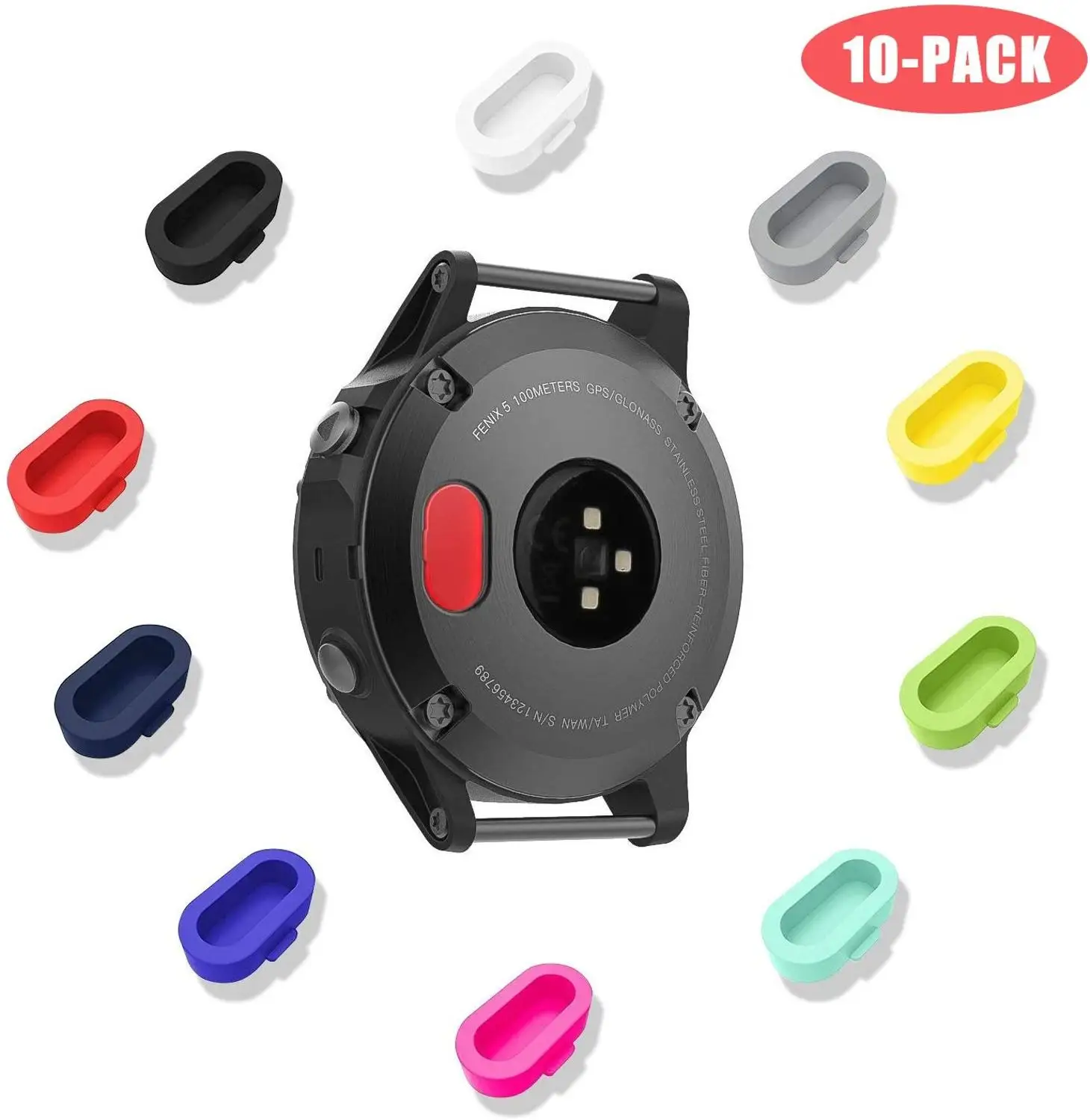 

Colorful Silicone Dustproof Plug Cover Case for Garmin Vivoactive 3 4 4S Fenix 6 6S 6X 5 5X 5S Forerunner 935 Watch Accessories