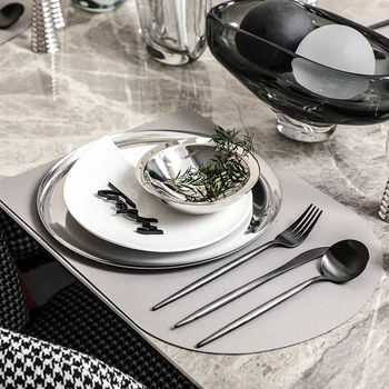 

Nordic Minimalist Minimalist Model Room Hotel Western Tableware Set Dining Table Set Table High End Sense Plate Placemat
