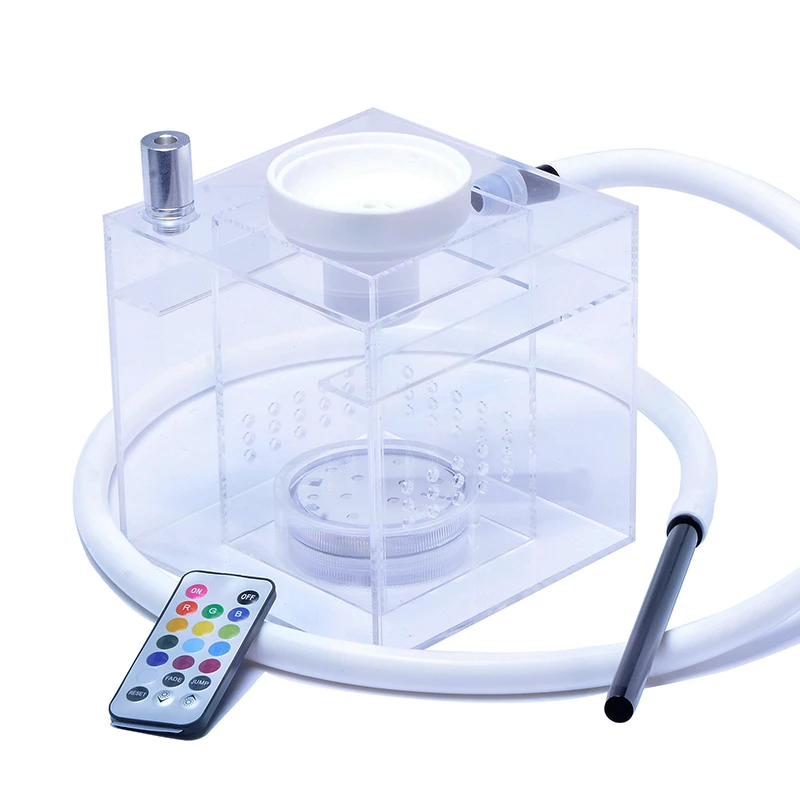 Новый двухслойный акриловый кальян с светодиодный светильник трубка для кальяна