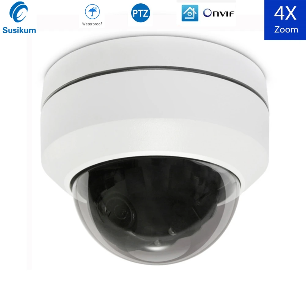 

1080P Starlight Outdoor IP Camera Full Color Night Vision SONY307 CMOS Sensor 2.8-12mm Lens 4X Zoom Mini Dome PTZ POE Camera