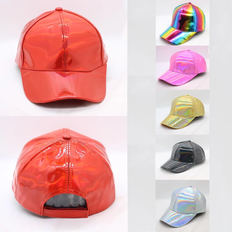 bright colored baseball caps