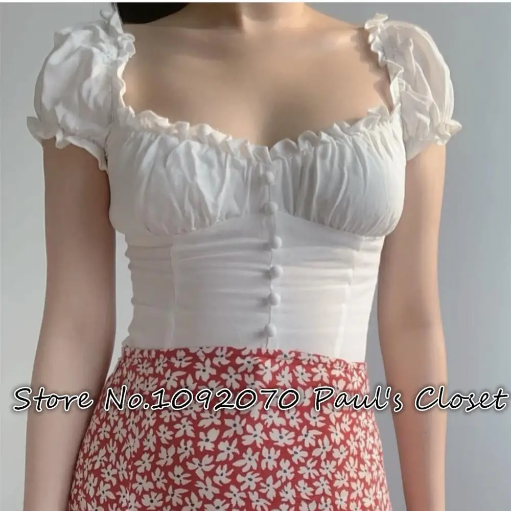Women Cap Sleeves Spring Bev Top In Ivory