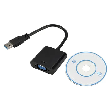 

New USB 3.0 To Vga Audio Video Adaptor Converter Cable For Windows 7/8/10 PC 1080P