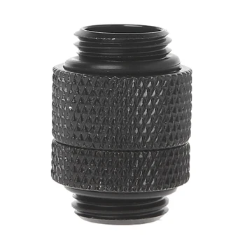 

Brass G1/4 Dual Outer Thread 360 Degree Rotary Tube Connector PC Water Cooling