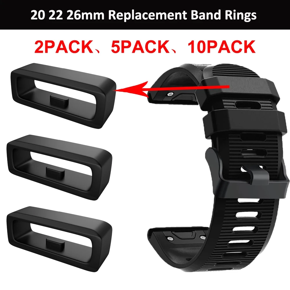 20 22 26mm Rubber Band Watch Straps Keeper Loop Holder Retainer Ring For Garmin Fenix 6X 6S 6 Pro 5X 5S 5 Plus 3 3HR Accessories | Наручные