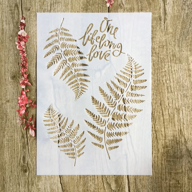 29 * 21cm Plant leaves seaweed DIY Stencils Wall Painting Scrapbook Coloring Embossing Album Decorative Paper Card Template 56118