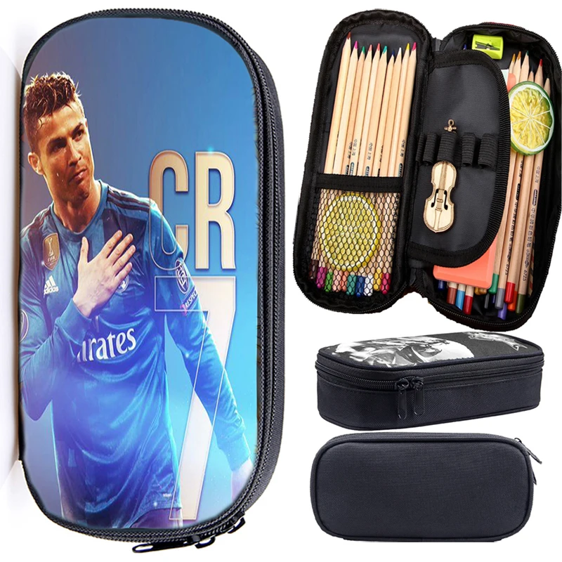 Новинка, высококачественный пенал с Криштиано Роналдо CR7, Детские Канцелярские Принадлежности для мальчиков, практичная сумка, модная сумка-карандаш для детей - Цвет: 13