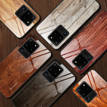 

25pcs Wooden Glass Phone Case for Samsung S20 Ultra/S20 Plus/Note 10/Note 8/Note 9/S8/S9 Plus/S10 Plus/Note 10 lite Back Case