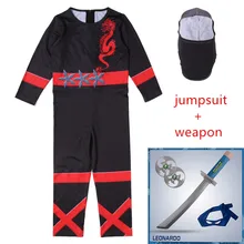 Черный костюм для мальчиков и девочек Ninjago, Детские комплекты, Детский костюм для Хэллоуина, игрушечное оружие, Необычные вечерние костюмы ниндзя на Пасху
