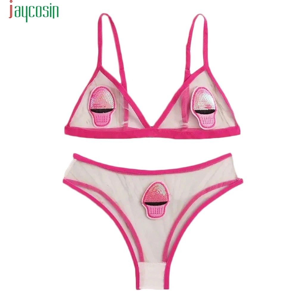 

Joycosin Cute Underwear Sets For Ladies Girls Home Sexy Wire Free Underwear Tops Women Comfortable Bra Women Briefs Set