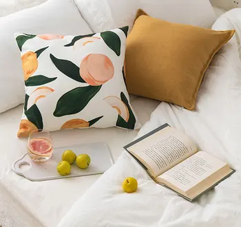 

Free Shipping!Cute orange peach pear square throw pillow/almofadas case 43 30x50 adult teenage child,cushion cover home decore