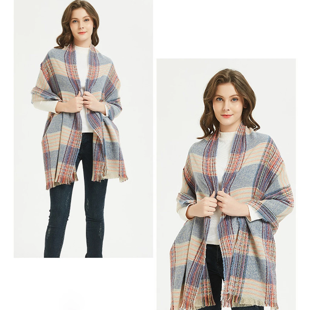 Hot 2019 New Spring Winter Scarf For Women Plaid Warm Cashmere Scarves Shawls Female Wraps Blanket Lady 919
