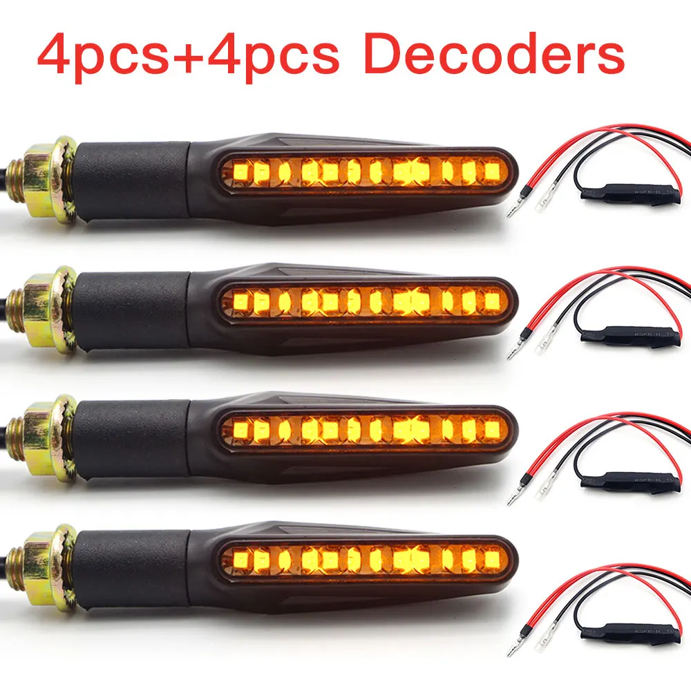 HUA-4PCS-000 Для yamaha fz1 suzuki burgman 650 honda cb ktm duke 790 kawasaki kle 500 светодиодный фонарь для мотоцикла, сигнальный сигнал поворота - Цвет: HUA-4PCS-000
