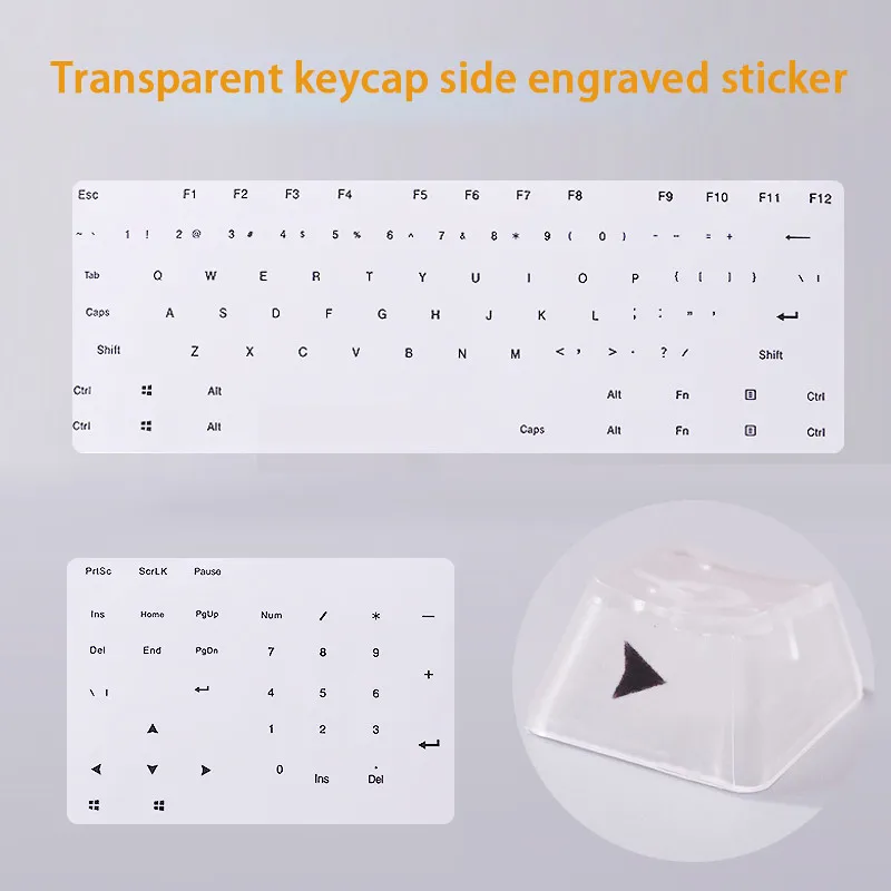 soft keyboard for pc 104 Keys Transparent ABS Keycaps Mechanical Keyboard OEM Profile Non-Engraved Backlight RGB Custom Blank Clear Key cap Mx Switch pc world keyboards Keyboards