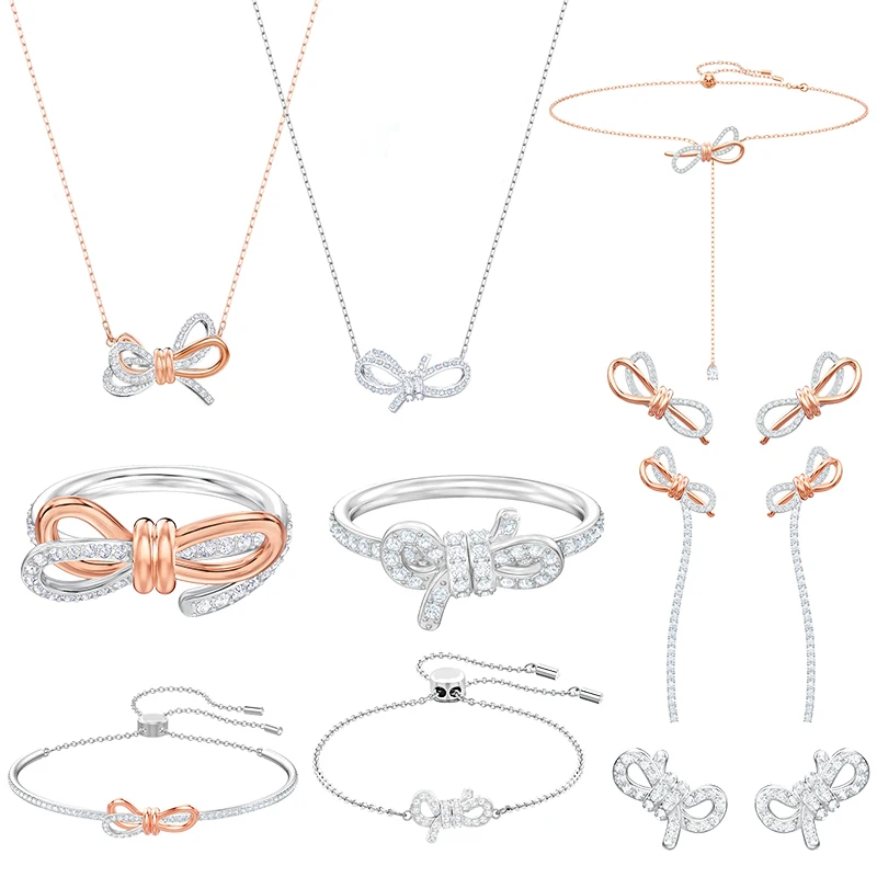 swa Fashion Women’s Jewelry Lifelong Bow Collection Sets Earrings Necklaces and Bracelets | Украшения и аксессуары