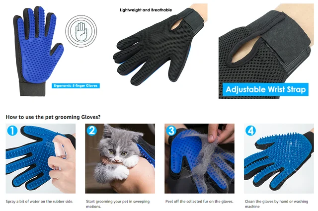 Delomo Pet Grooming Glove