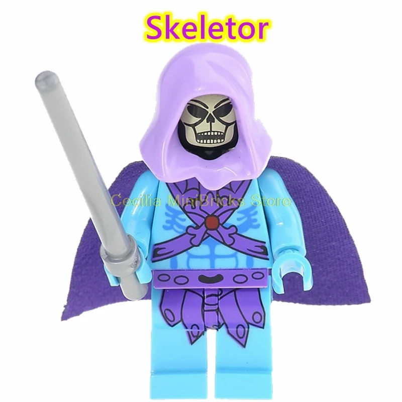 He-Man Masters of the Universe He-Man She-Ra Skeletor строительный блок игрушки для детей милый мультфильм Аниме фигурки Модель техника - Цвет: Skeletor
