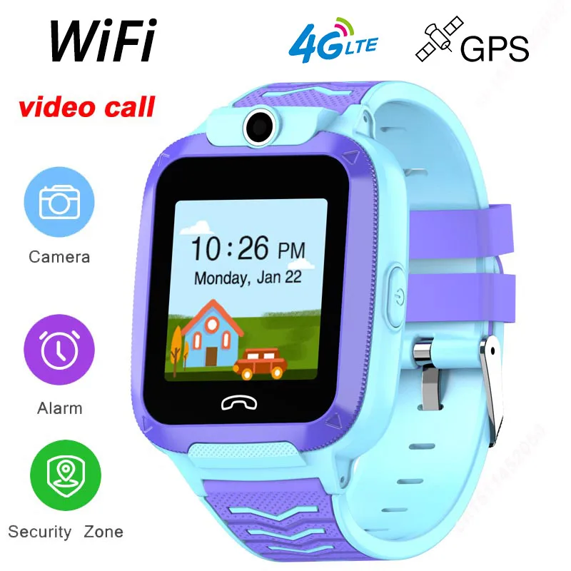  2020 new 4G Kids Smart Watch Video Call IP67 Waterproof WIFI Smartwatch Camera with gps Tracker sim - 4000566639993