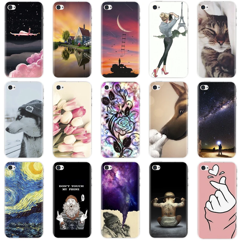 Силиконовый чехол Fundas coque etui с бампером для iPhone 5s 5 s se 4 4s Apple 6s 6 plus | Мобильные