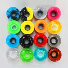 4PCS 60mm 78A Longboard Cruisers Skateboard Wheels Set Of 4 Inc Durable High Elastic PU Multicolor Flashing Grip Skateboarding
