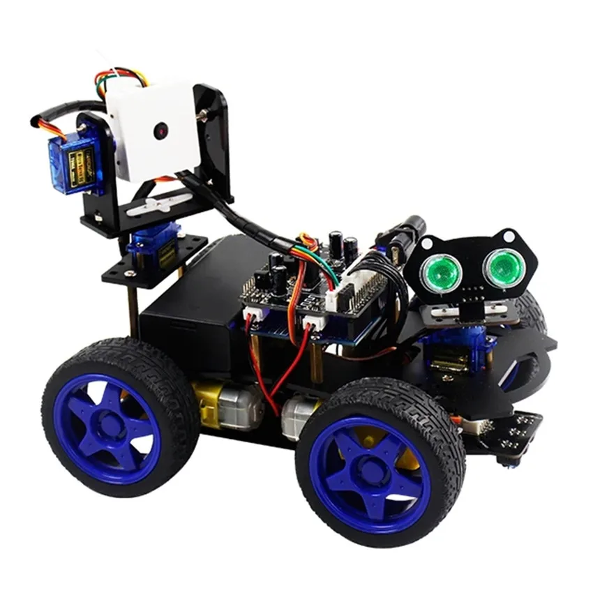 Yahboom Arduino Smart Car Robot Kit 4WD fpv Camera Video Remote Control Scratch Programming Education Smart Car