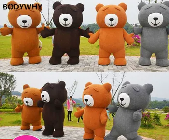 

Advertising NEW Cute Regular Size Inflatable Teddy Bear Adult Mascot Costume Cosplay Party Outfits Birthday Gifts