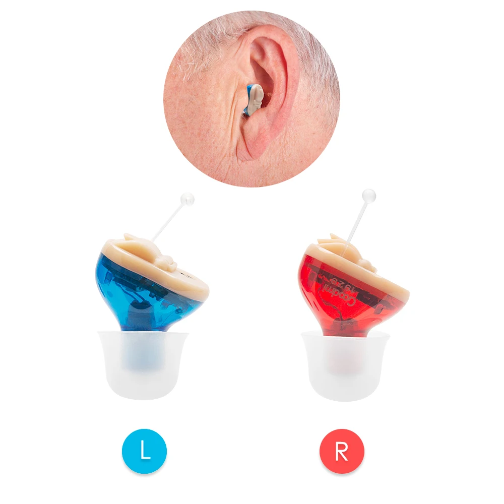 Левый и правый аудиофоны слуховые аппараты Регулируемый тон слуховой аппарат маленький в ухо Невидимый Лучший усилитель звука инструменты для ухода за ушами