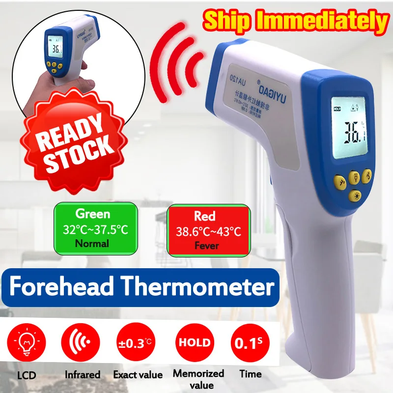 

Non-Contact IR Infrared Thermometer Baby Foreahead Thermometer Body Laser Pyrometer Digital Temperature Meter