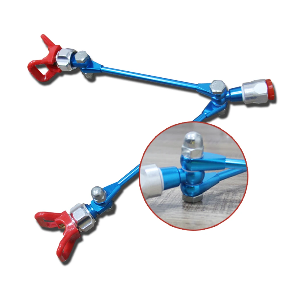 Регулируемая мощная двойная насадка, защита, аксессуары, стержень, легкий удлинитель, безвоздушный распылитель краски, аэрограф, запасные части