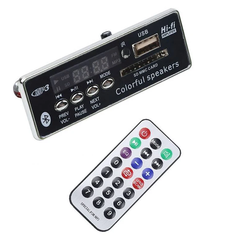 Автомобильный aux плеер usb/sd/audio fm/bluetooth MP3 декодирующая плата с дистанционным