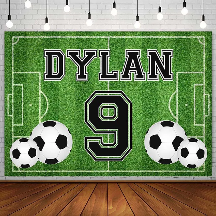 Happy Birthday Party Backdrops Soccer Player Football Field Boy Custom Photography Background Photo Studio Photozone Decor Props |