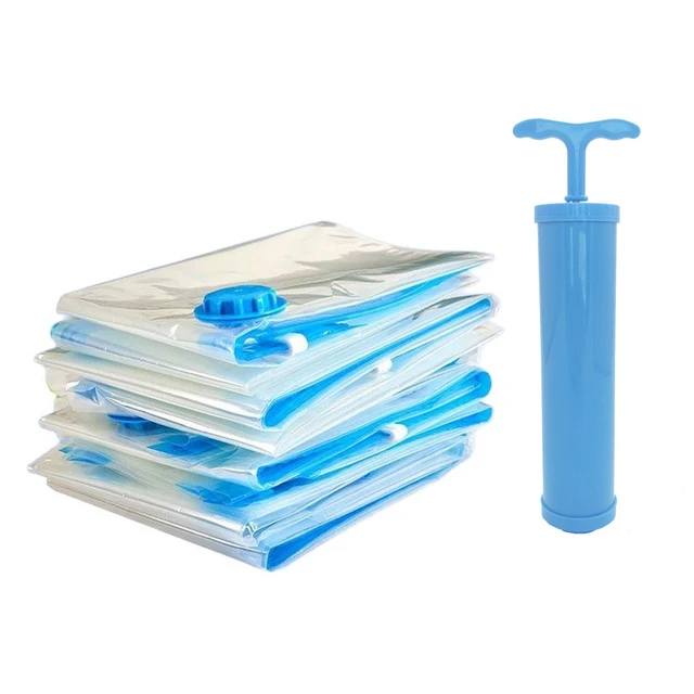 진공 보관 가방, 더 많은 공간 절약 압축 여행 씰 지퍼, 옷 베개 침구 옷장 홈 오거나이저, 4 팩