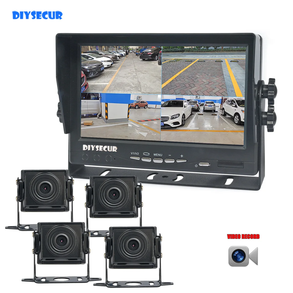 DIYSECUR AHD 7 &quot4 Сплит QUAD IPS Автомобильный HD монитор 2000000 пикселей - Цена: 4 981,83 - 15 493,71 руб.