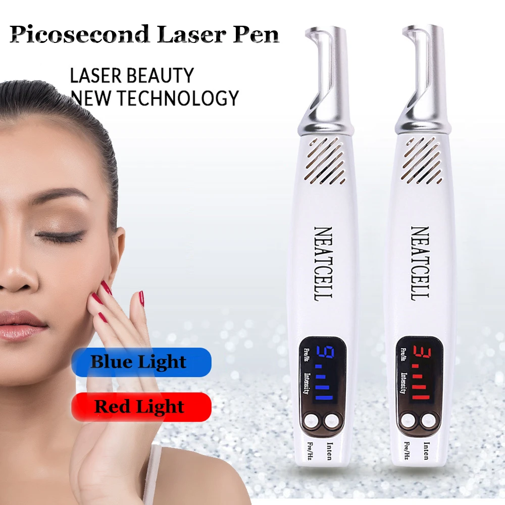 Picosecond Laser Pen Red And Blue Light Treatment Tattoo Scar Mole
