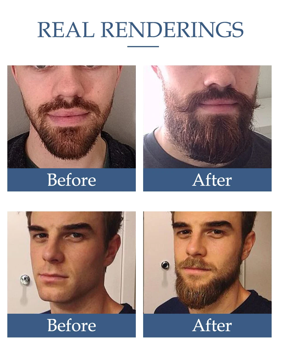 2pcs Men Natural Organic Beard Growth Oil Beard Kit Wax Balm Moustache Oil Leave-In Conditione Hair Growth Nourishing Beard Care