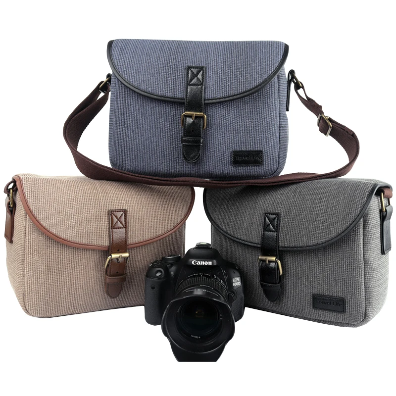 Ретро Стильный DSLR камеры холщовые сумки одного плеча сумка чехол для Canon Nikon sony Olympus Leica Fujifilm Panasonic samsung