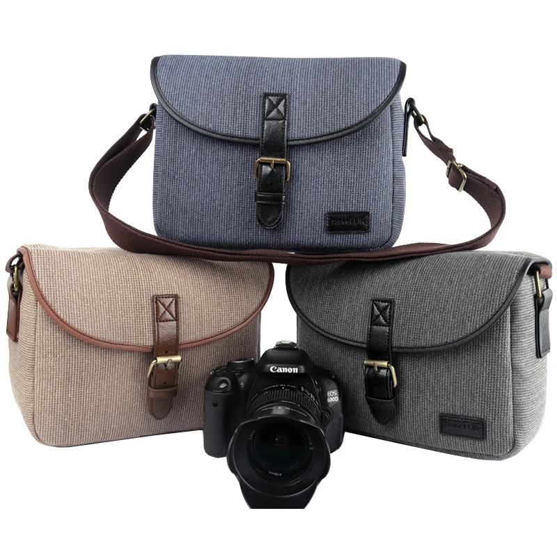 Retro Stylish DSLR Camera Canvas Bags Single Shoulder Bag Case for 
