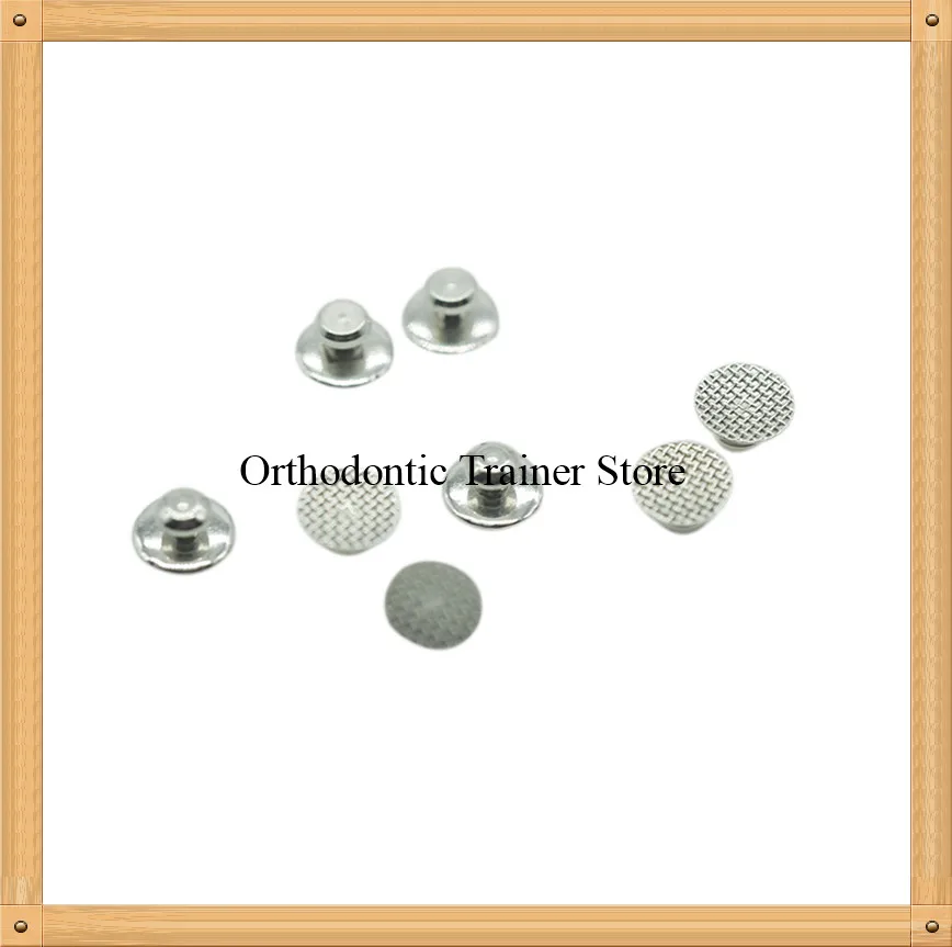 

Standard Dental Lingual Buttons 50pcs Round Base with mesh
