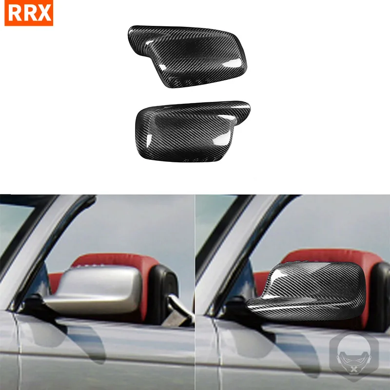 For BMW 3 Series E46 1998-2005 Coupe Rear View Mirror Cover Cap Stick On Housing Door Wings Carbon Fiber Car Accessories | Автомобили и