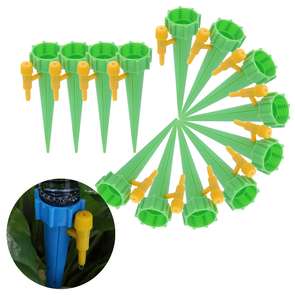 Details about   6 Adjustable Automatic Watering Spikes Stakes Water Devices Irrigation Plant 4" 