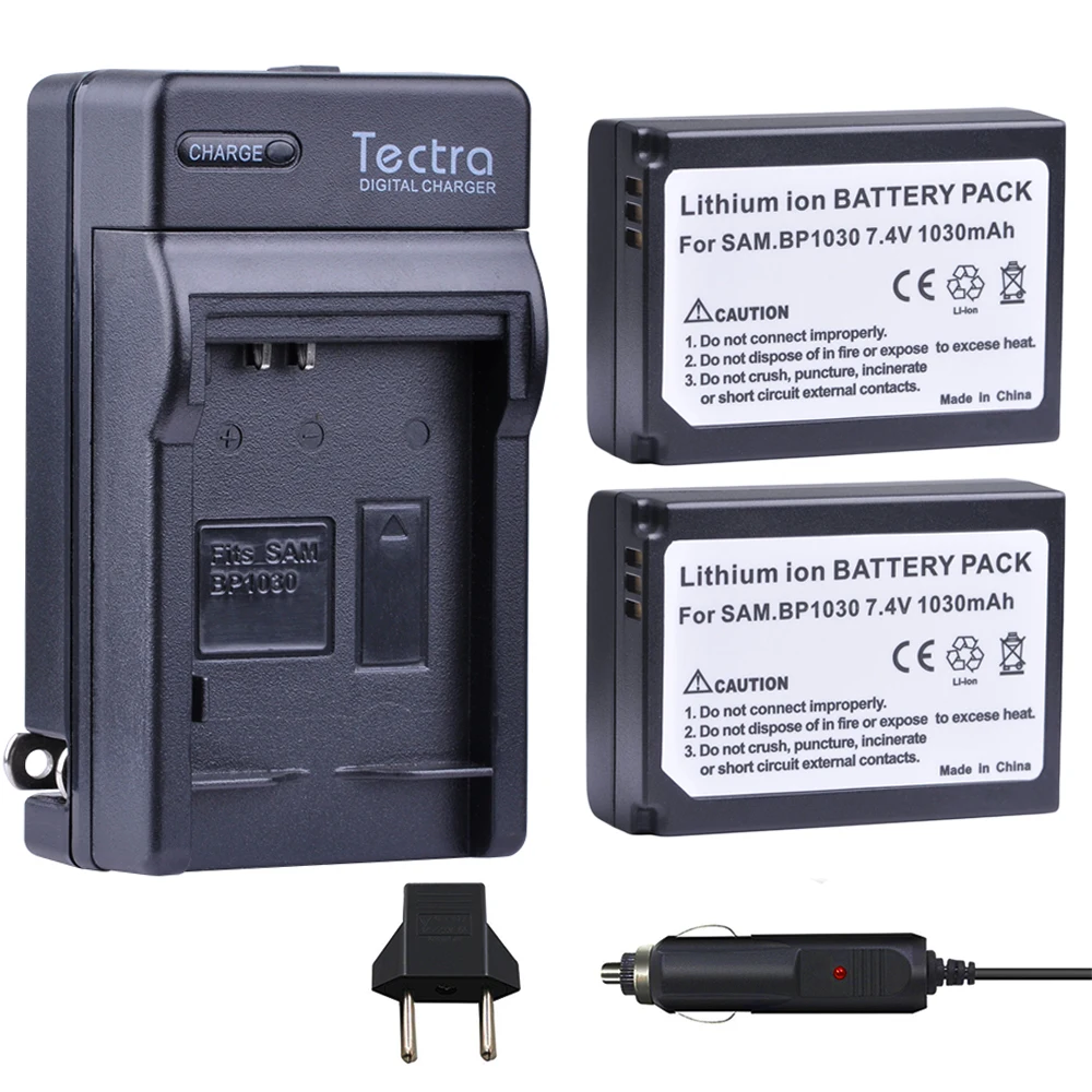 Tectra 2pc BP1030 BP 1030 BP-1030 литий-ионный аккумулятор + зарядное устройство USB для Samsung NX1100