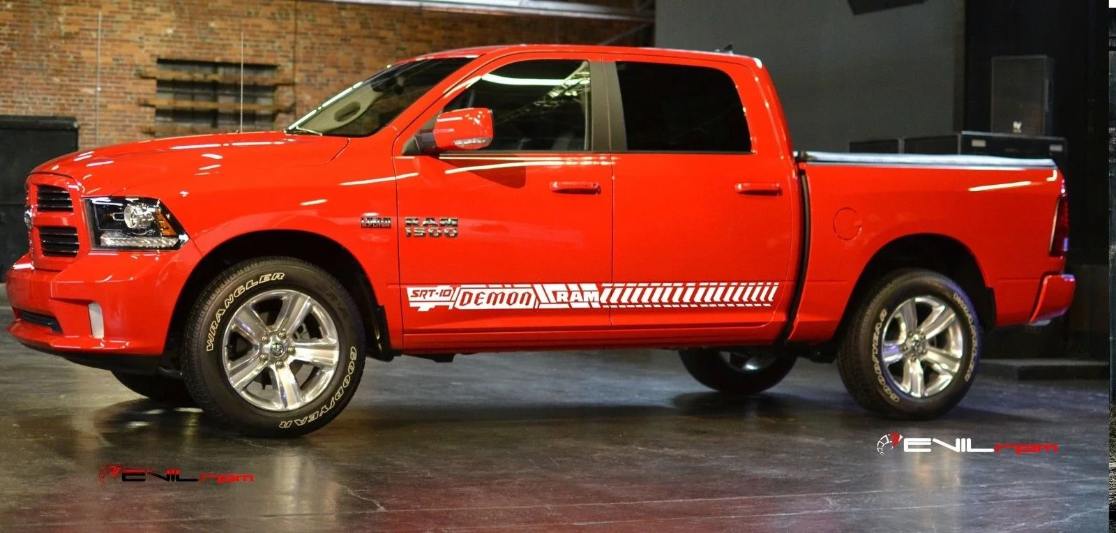 Для 1 комплекта/2 шт боковые наклейки-полоски, наклейка, комплект Dodge Ram двери полосы 2009- srt демон пользовательский Автомобиль Стайлинг