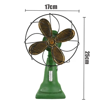 

Retro Fan Shape Ornaments Vintage Home Decoration Accessories Miniature Europe Table Fans Figurines Gift Ornament Shop for Decor