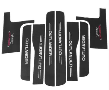 

leather Plate Door Sill Welcome Pedal Car Styling Accessories (inside + outside) for Mitsubishi Outlander 2013-- 2019 fast ship