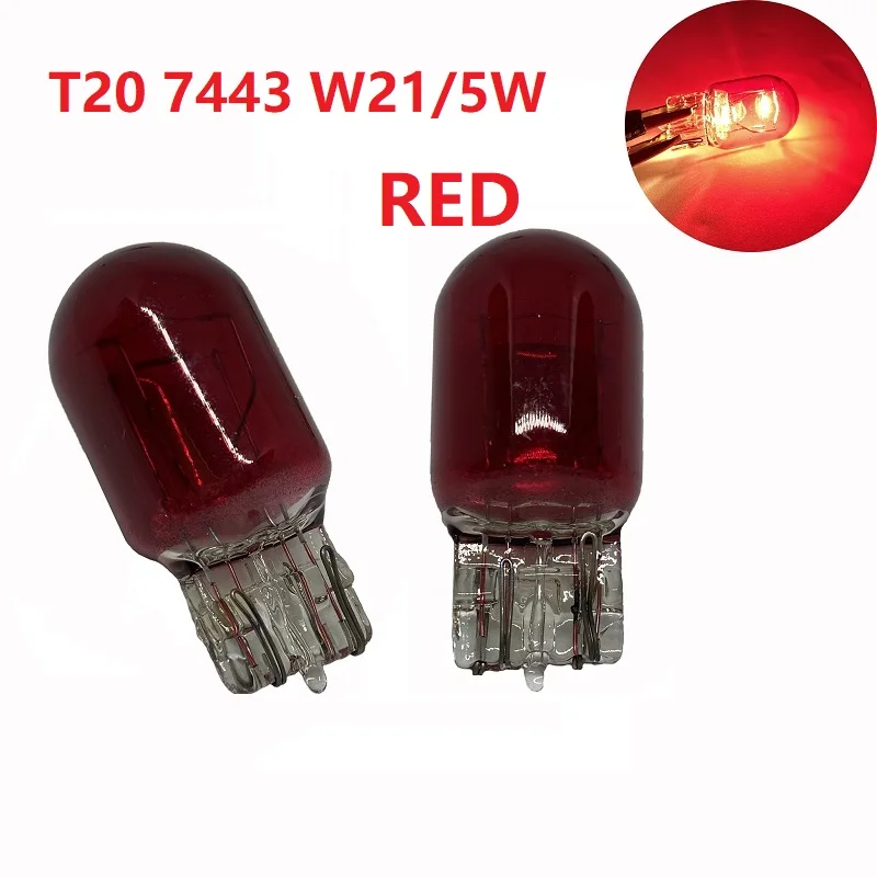 1 шт. T20 W21/5 Вт 7443 крассветодиодный ное стекло 580 12 в 21/5 автомобильный миниатюрный