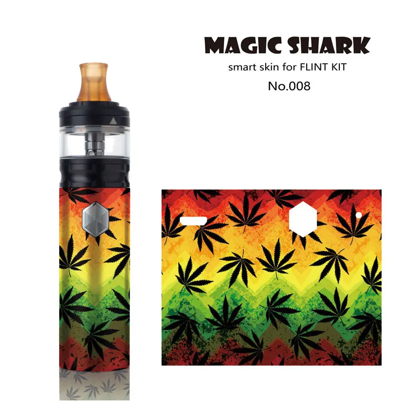 Magic Shark Leaf One Piece USA Flag Panda Vape Skin Sticker Film Vape Case for Geekvape Flint Kit