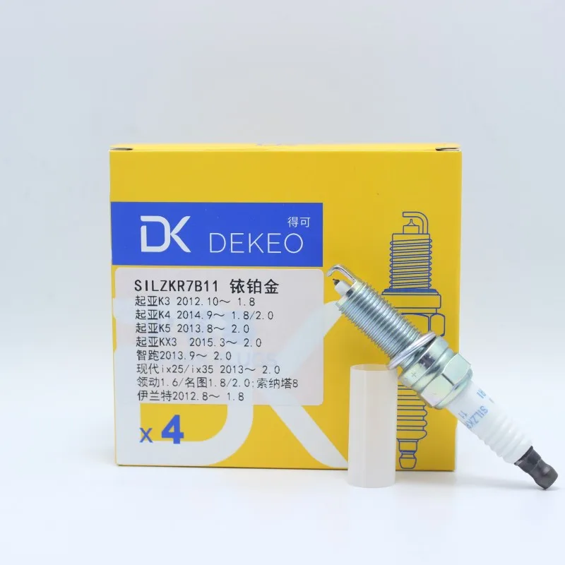 Dekeo SILZKR7B11(9723) LKR7BGP-S 18846-11070 иридиевая Свеча зажигания подходит для Jeep Wrangler для KIA K3 K4 K5 KX3 для hyundai ix25 4 шт